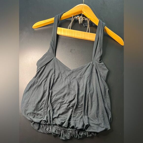 Free People Cece Halter Tank Top in Black Size XS EUC - Picture 2 of 9